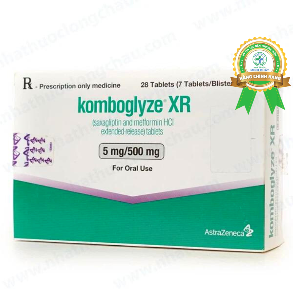 Thuốc Komboglyze XR AstraZeneca điều trị tiểu đường type 2 (28 viên)
